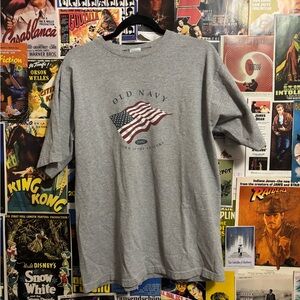 Old Navy Gray Patriotic Short Sleeve Men's Tee